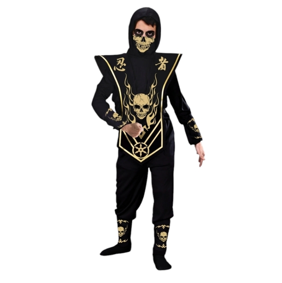 NWT Skull Ninja  Fun World Boy's Halloween Costume Size S (6/7) - Picture 5 of 13